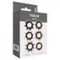 Preview: Linx Tickler Set Textured Ring Smoke 6 pieces