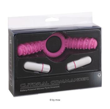 Clitoral Commander Vibrating Silicone Penisring Pink