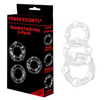 Beaded Cockring 3er Pack Clear
