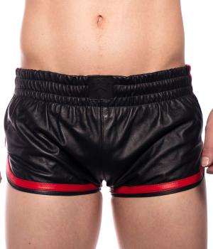 Prowler RED Leather Sports Shorts Black/Red XL