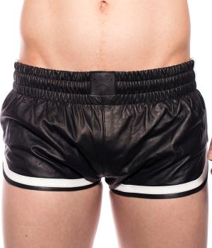 Prowler RED Leather Sports Shorts Black/White Small