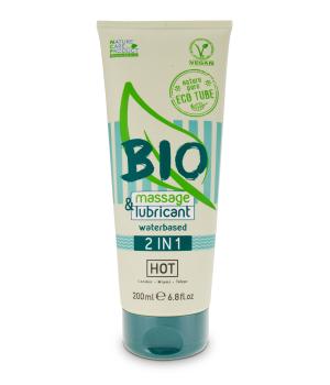 HOT BIO massage & lubricant waterbased 2 in 1 200ml NETTO