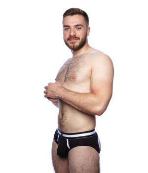Prowler Classic Backless Brief Black/White Small
