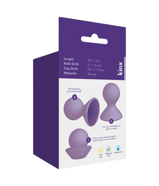 Kinx Dual Masseuse Silicone Nipple Suckers 2 Pack Purple