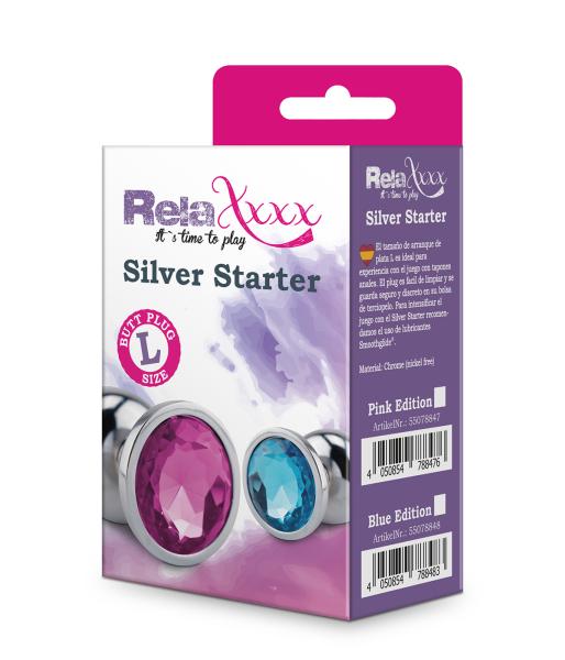 RelaXxxx Silver Starter Plug blue Size L