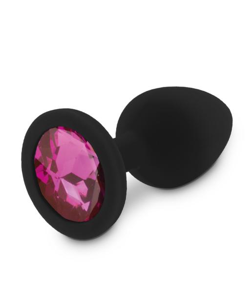 RelaXxxx Silicone Diamont Plug black/pink Size M
