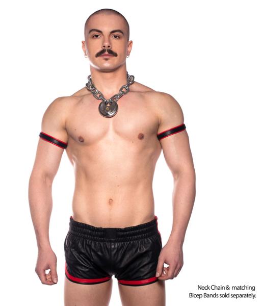 Prowler RED Leather Sports Shorts Black/Red Xsmall