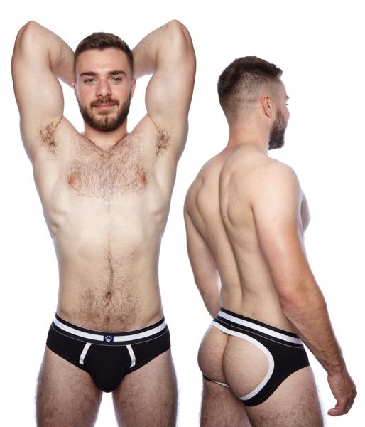 Prowler Classic Backless Brief Black/White Xlarge